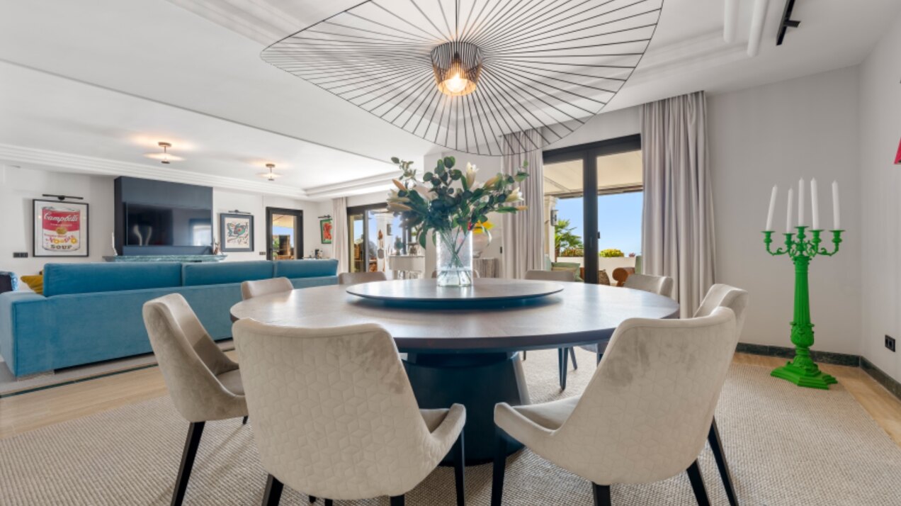 Incredible 4 bedroom duplex penthouse within prestigious gated community offers stunning views