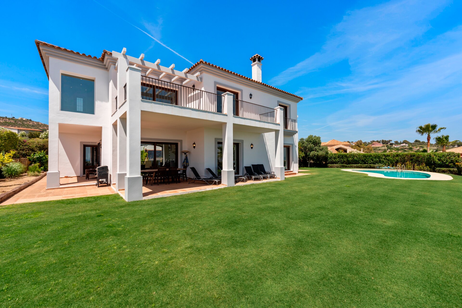 Renovated classic style villa with breathtaking panoramic sea views from both levels.