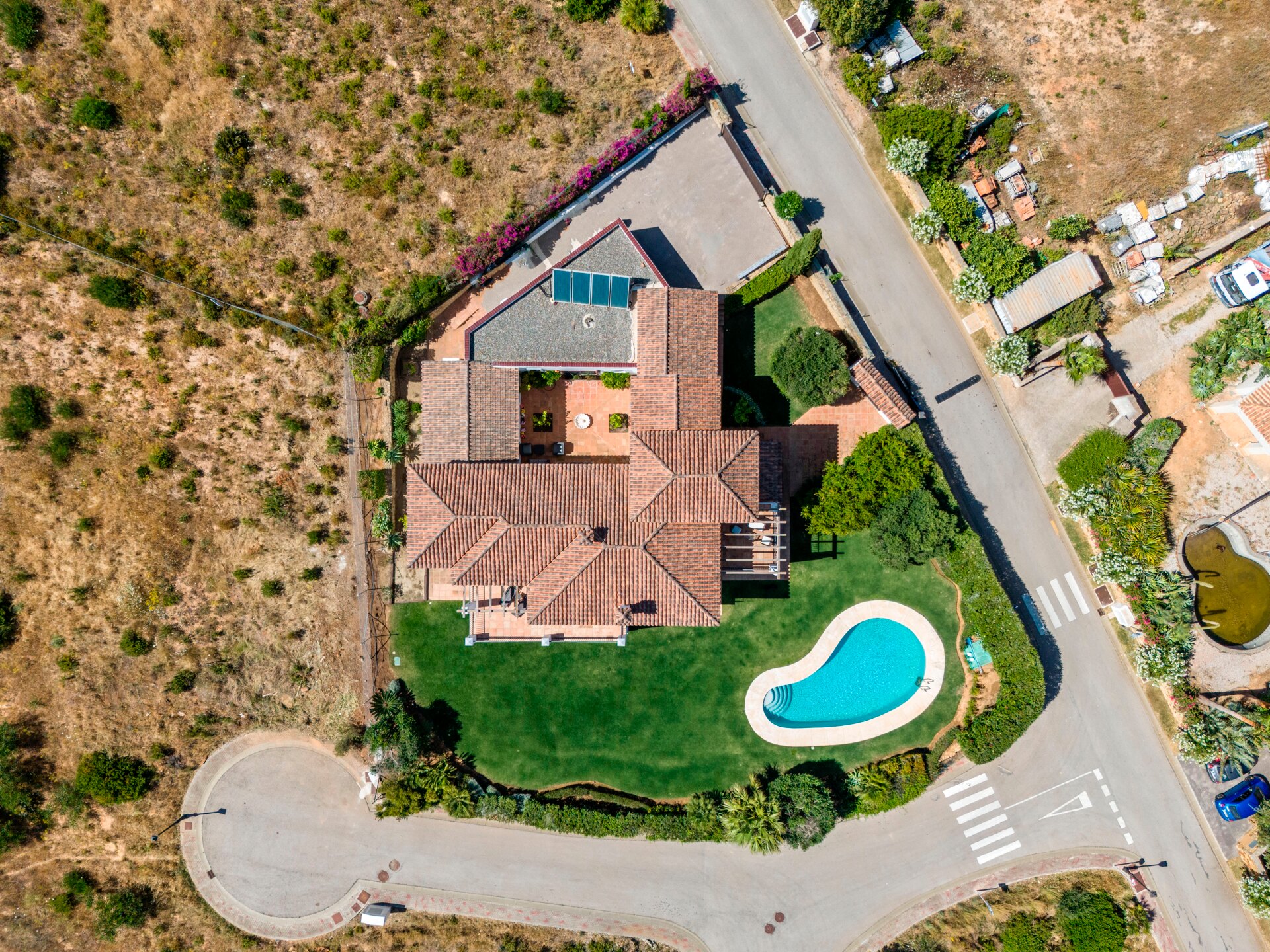 Renovated classic style villa with breathtaking panoramic sea views from both levels.