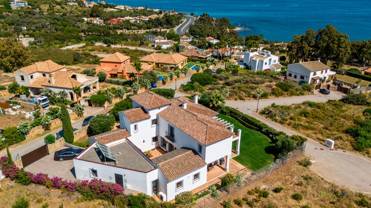 Renovated classic style villa with breathtaking panoramic sea views from both levels.
