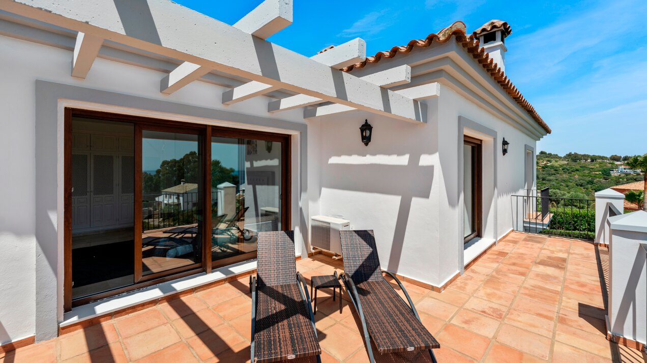 Renovated classic style villa with breathtaking panoramic sea views from both levels.