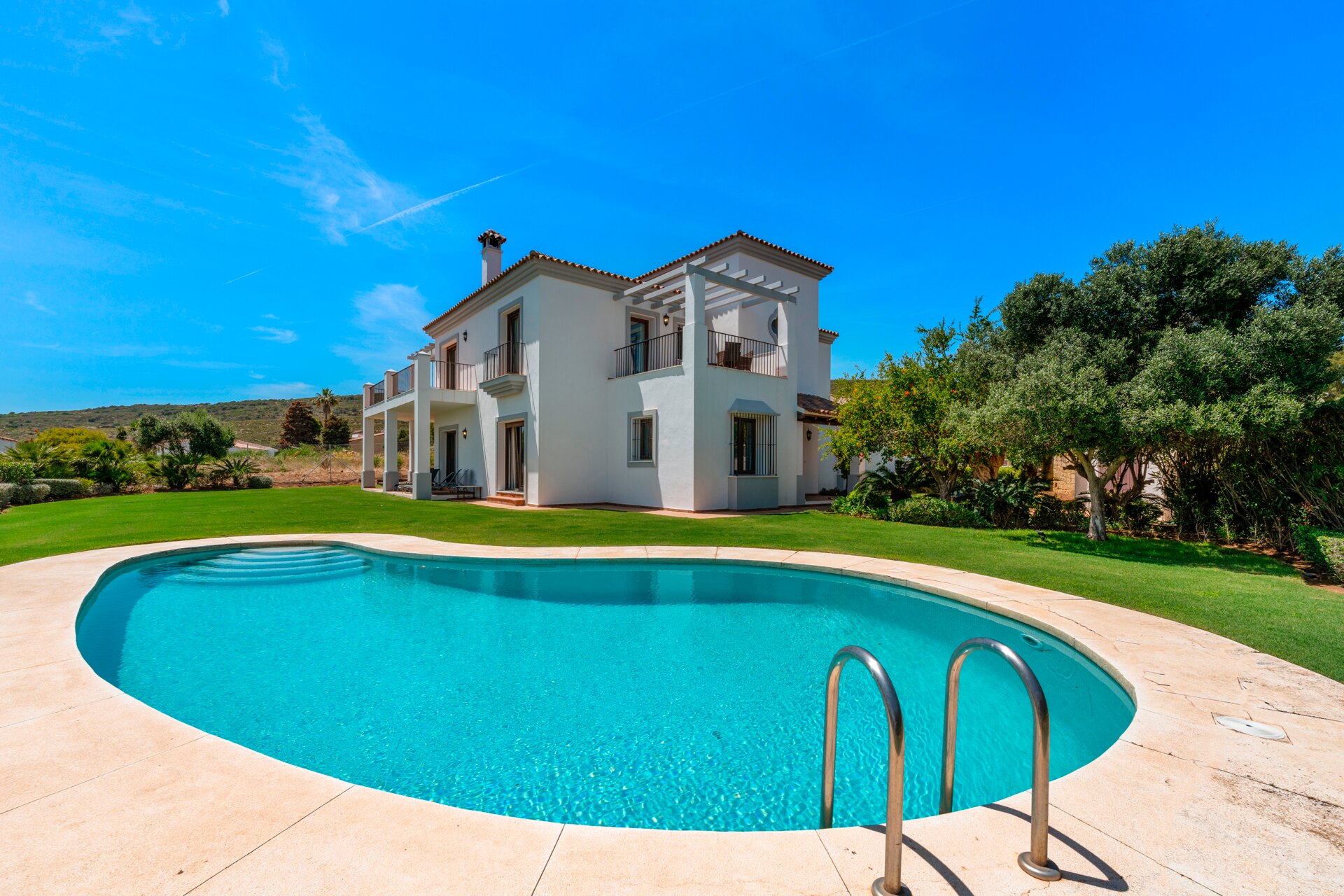 Renovated classic style villa with breathtaking panoramic sea views from both levels.
