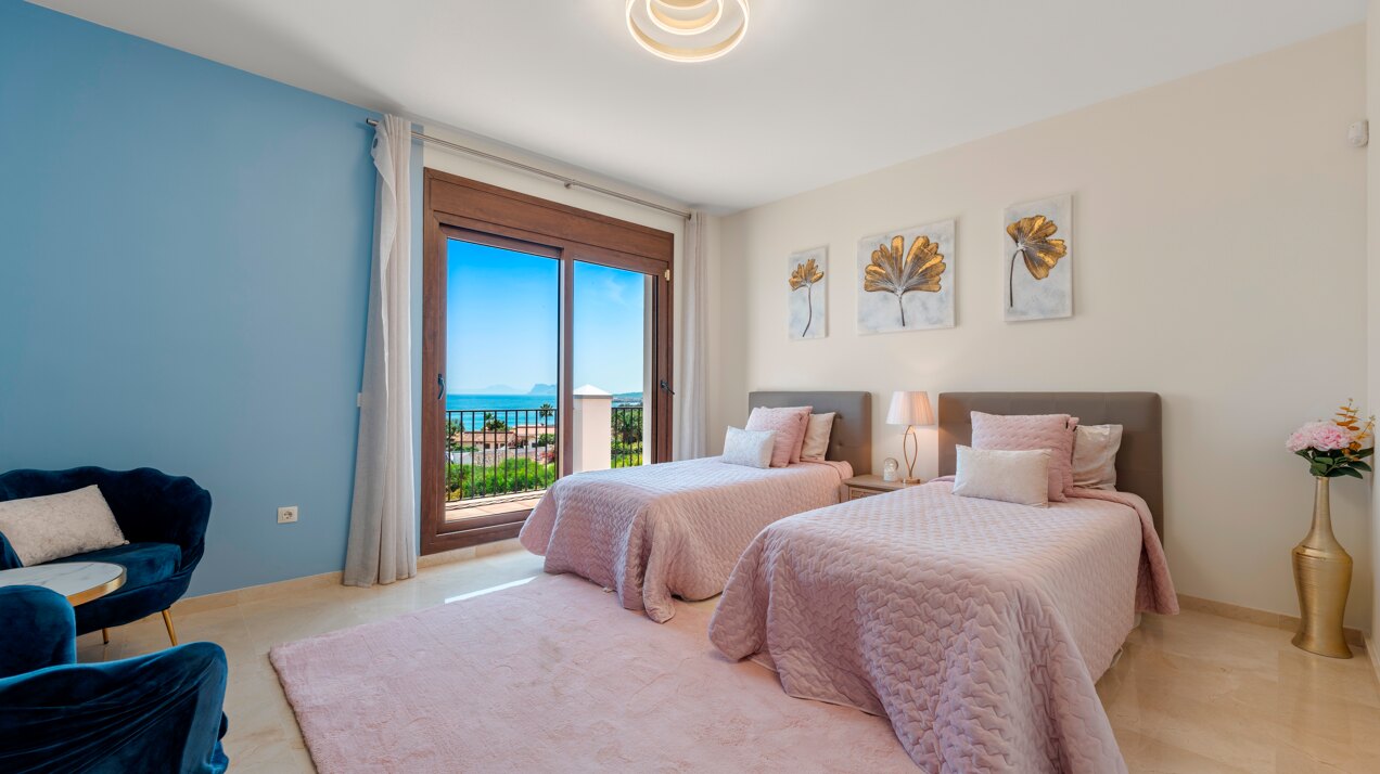 Renovated classic style villa with breathtaking panoramic sea views from both levels.