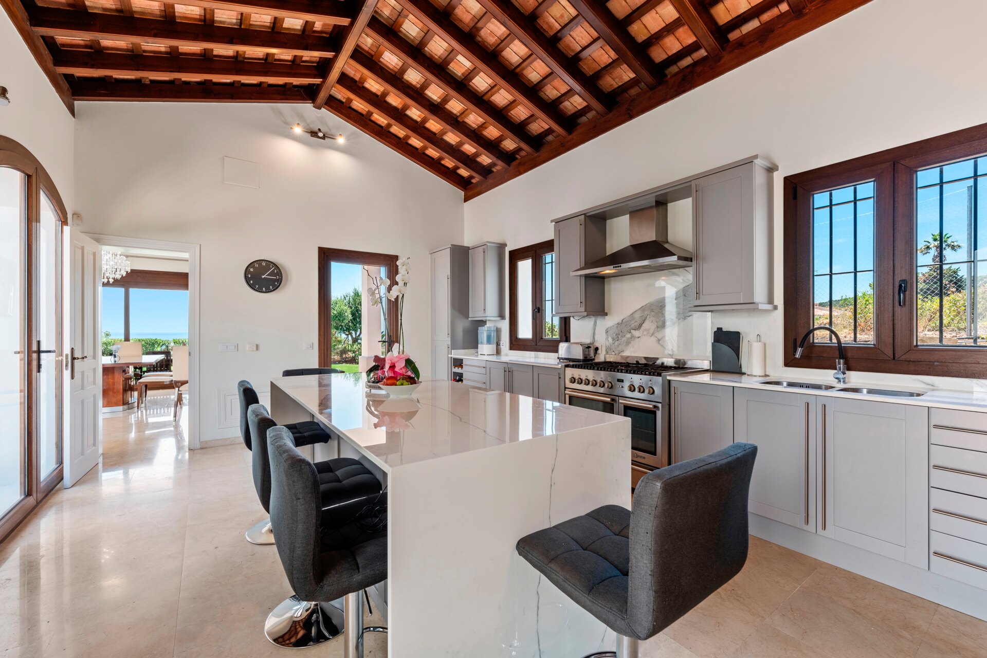 Renovated classic style villa with breathtaking panoramic sea views from both levels.