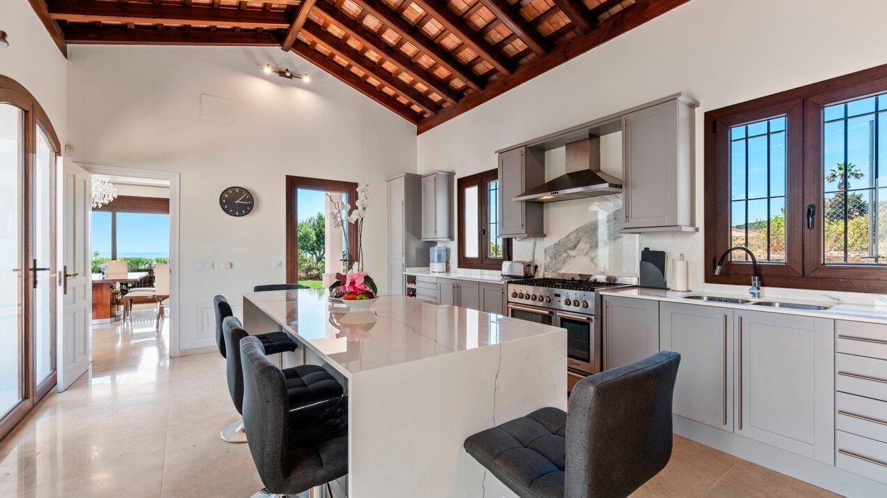 Renovated classic style villa with breathtaking panoramic sea views from both levels.