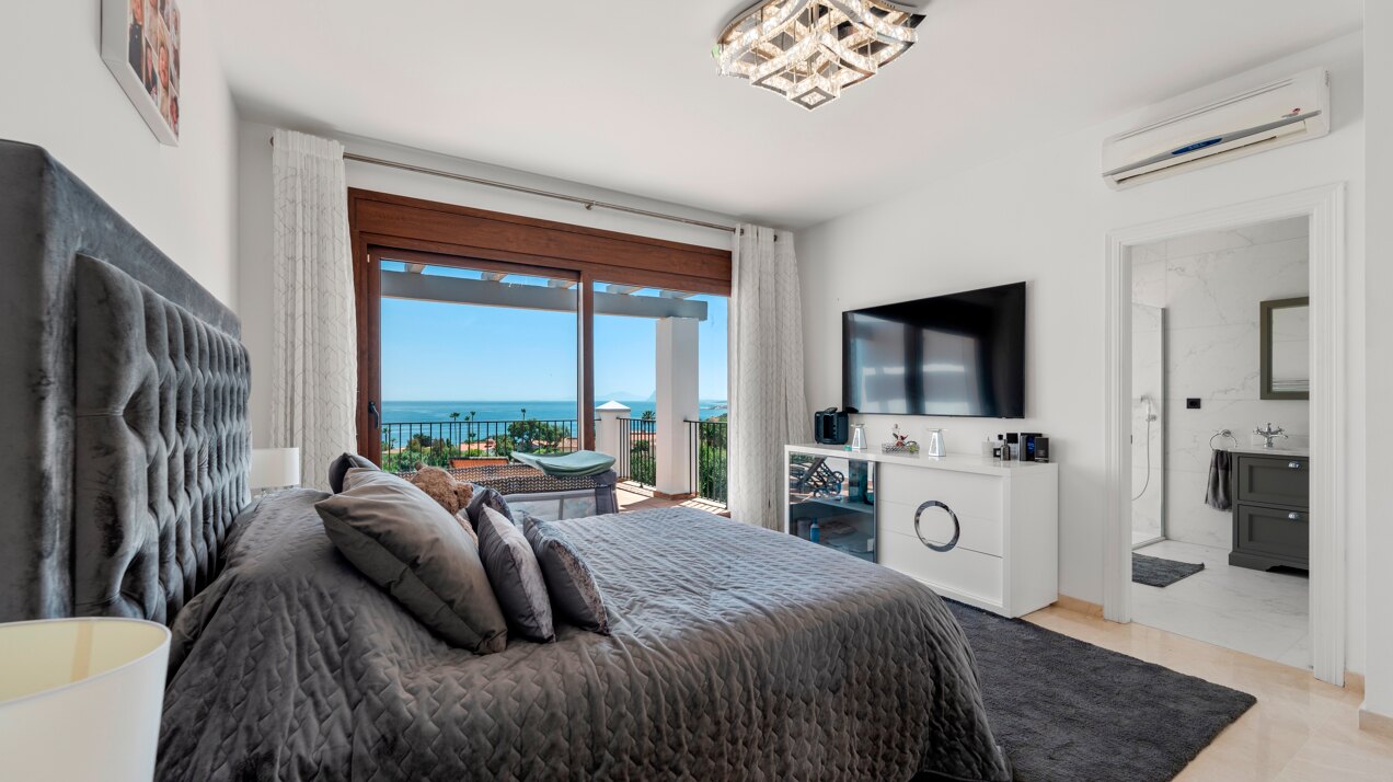 Renovated classic style villa with breathtaking panoramic sea views from both levels.