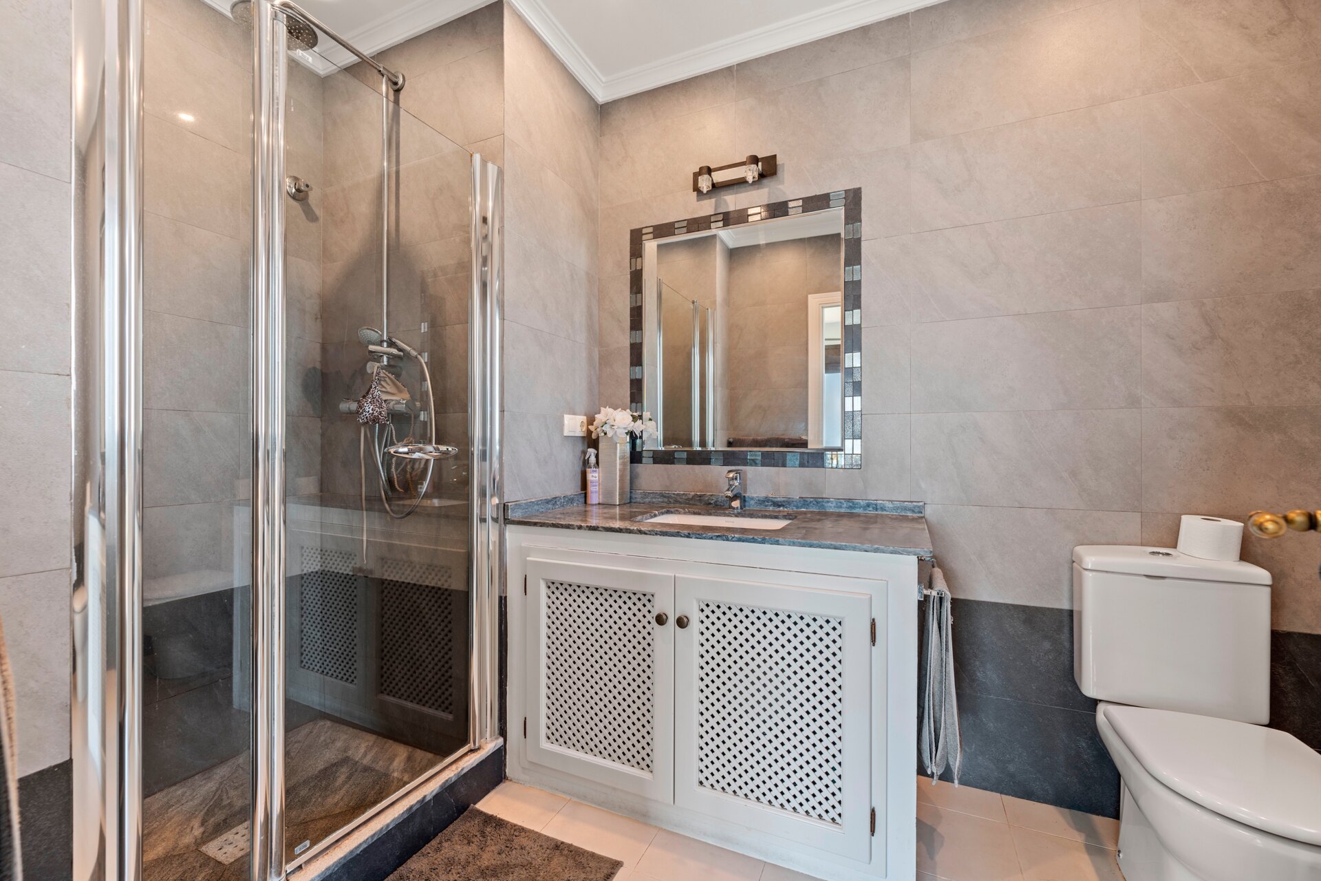 Renovated classic style villa with breathtaking panoramic sea views from both levels.