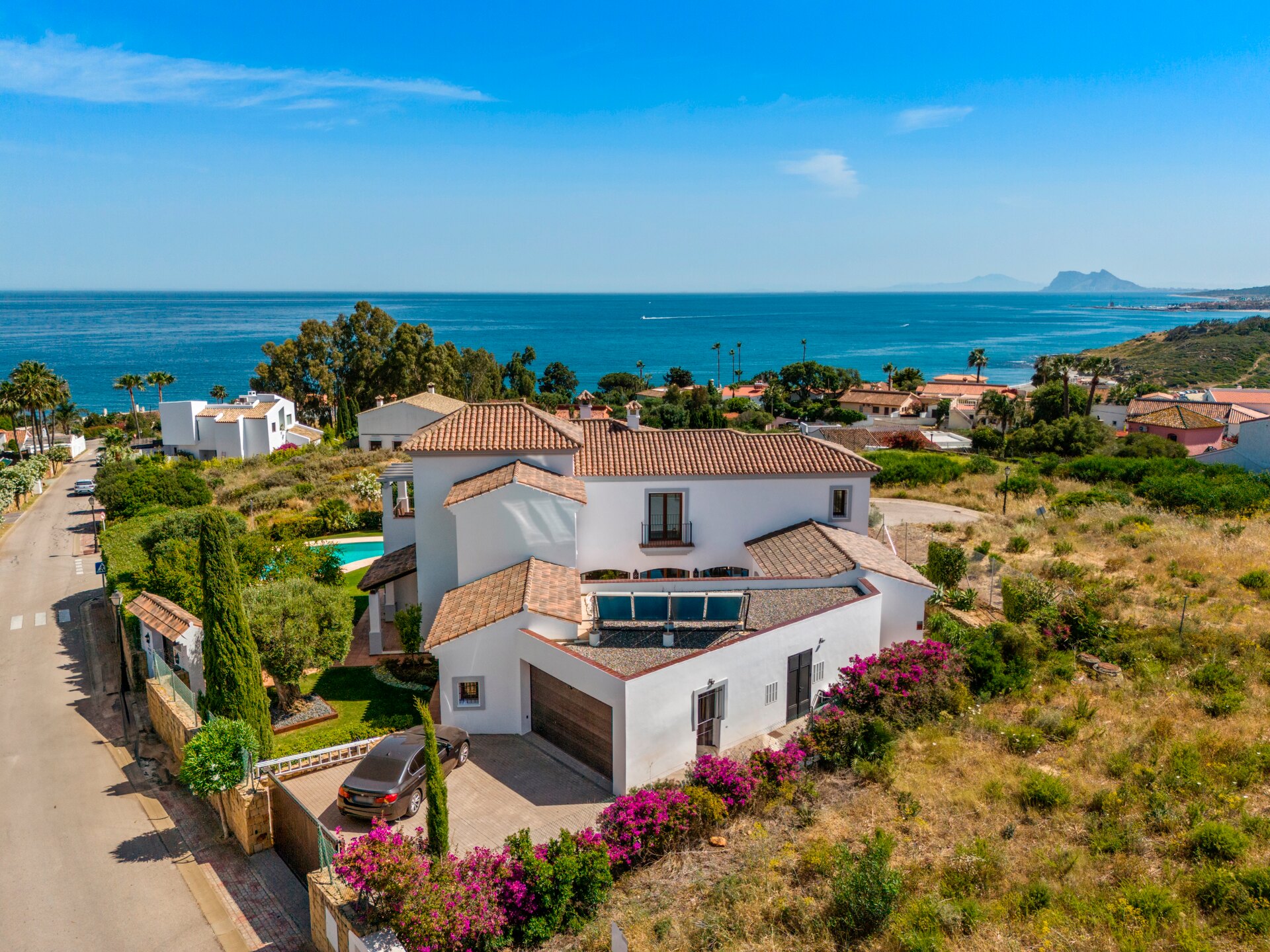Renovated classic style villa with breathtaking panoramic sea views from both levels.
