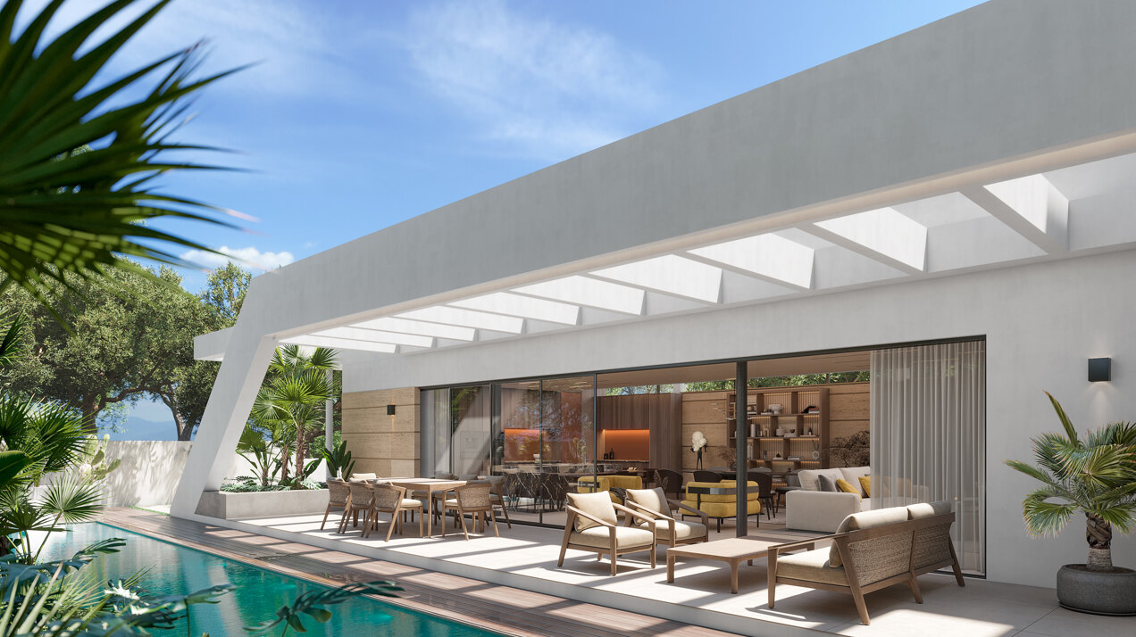 Striking new built villa just walking distance from Puerto Banus offers fabulous sea views