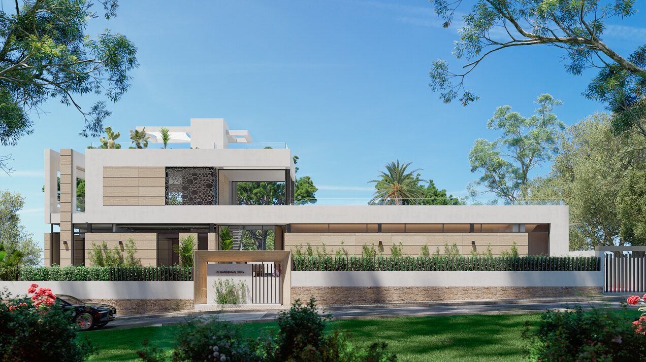 Striking new built villa just walking distance from Puerto Banus offers fabulous sea views