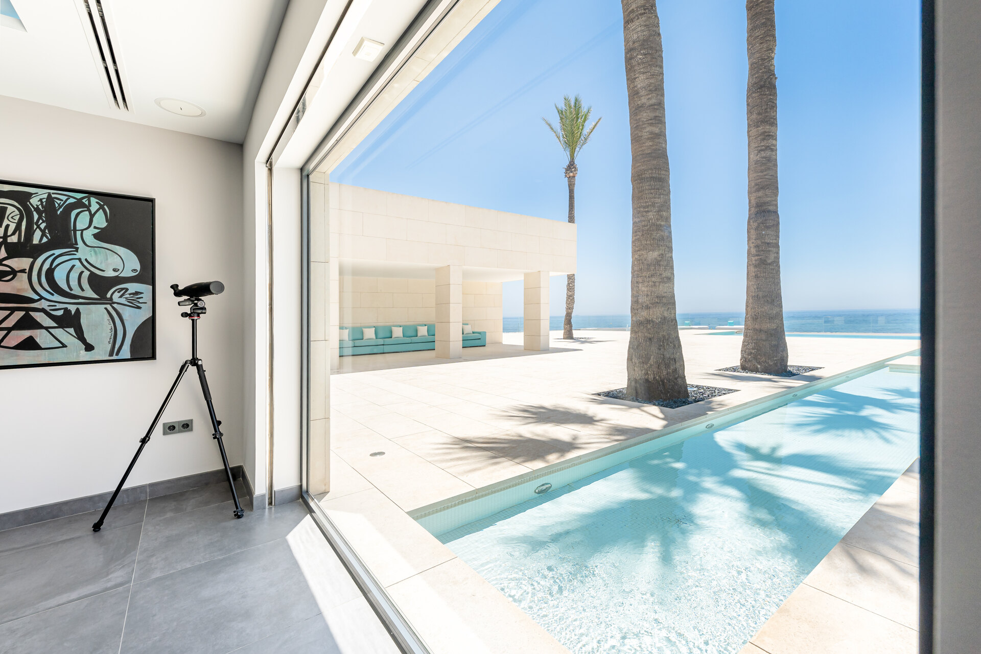 Stunning Front Line Beach Villa in Mijas Costa