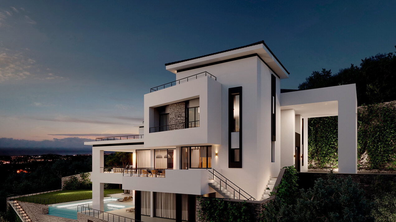 Elegant Modern Luxury Villa with Spectacular Panoramic Sea and Mountain Views in Benahavis