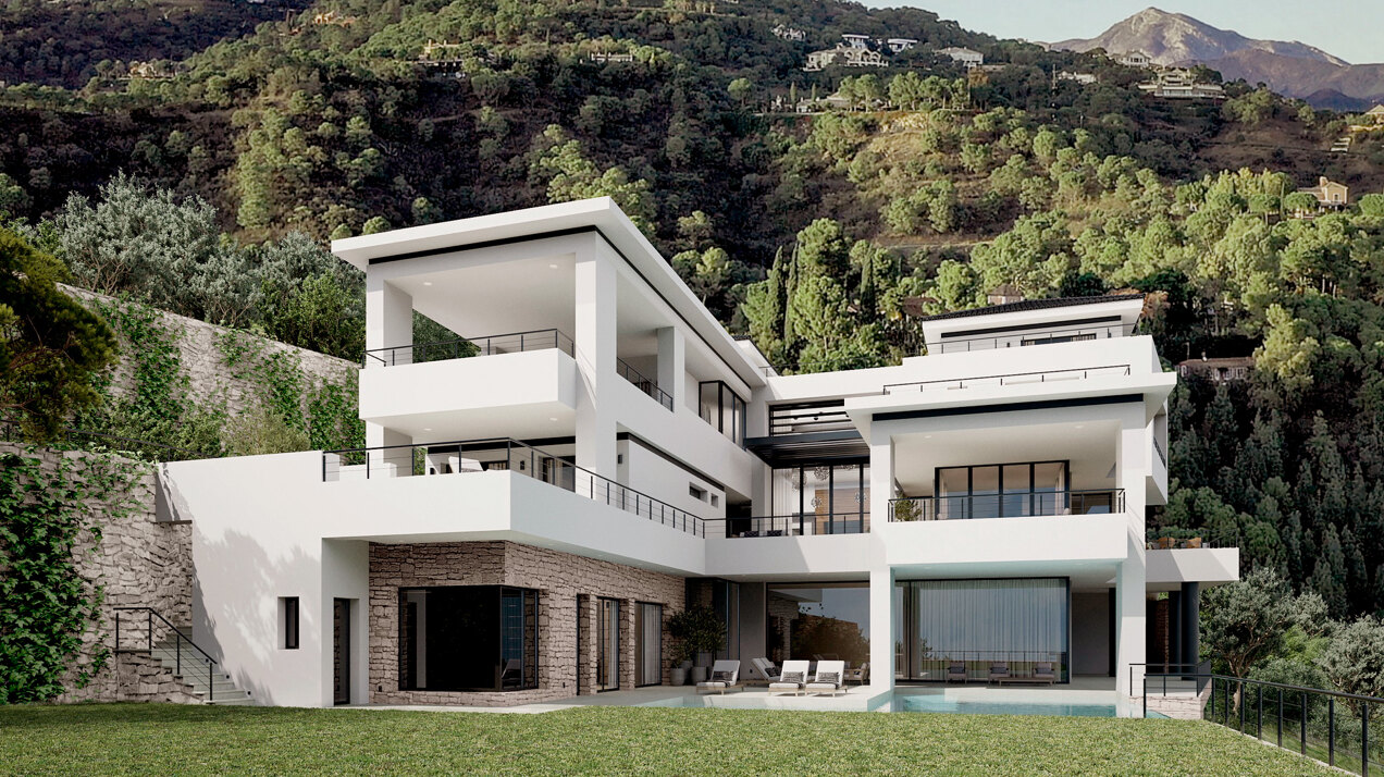 Elegant Modern Luxury Villa with Spectacular Panoramic Sea and Mountain Views in Benahavis