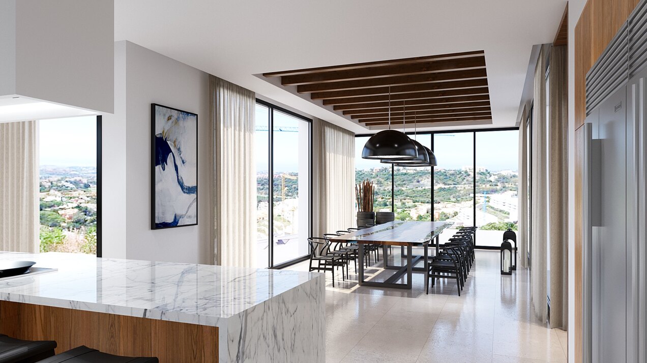 Elegant Modern Luxury Villa with Spectacular Panoramic Sea and Mountain Views in Benahavis