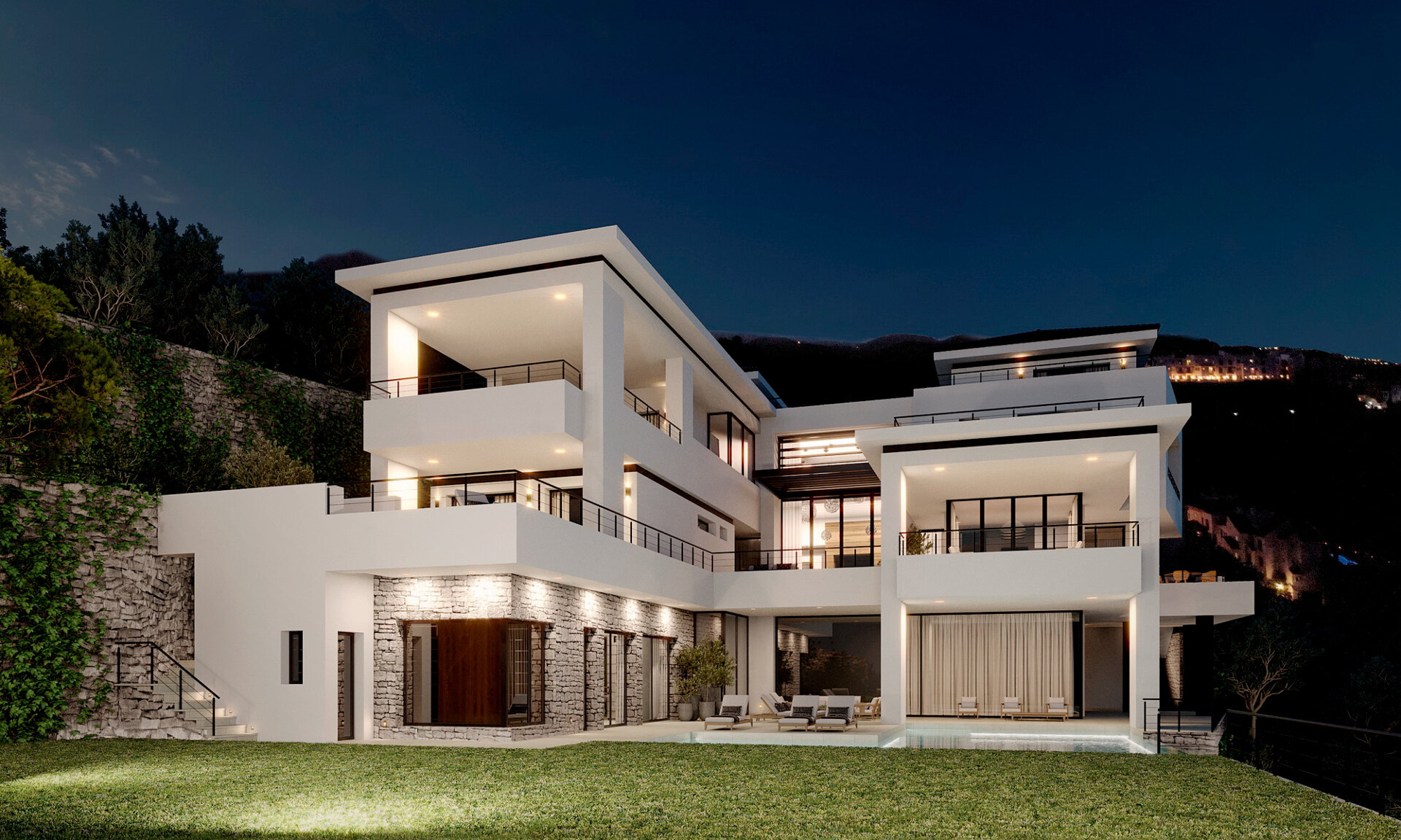 Elegant Modern Luxury Villa with Spectacular Panoramic Sea and Mountain Views in Benahavis