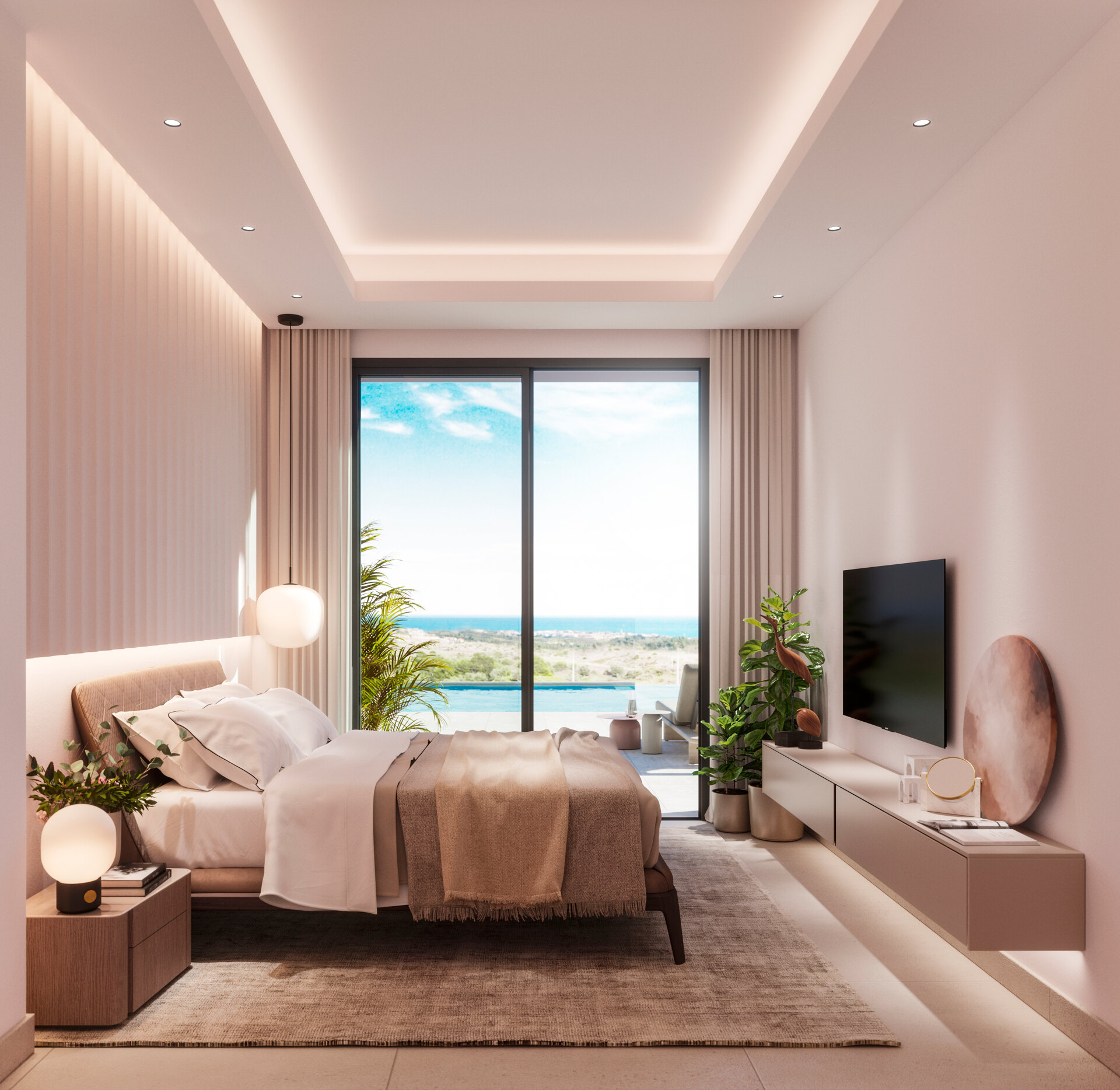 New built villa with panoramic views to the sea in Mijas Golf