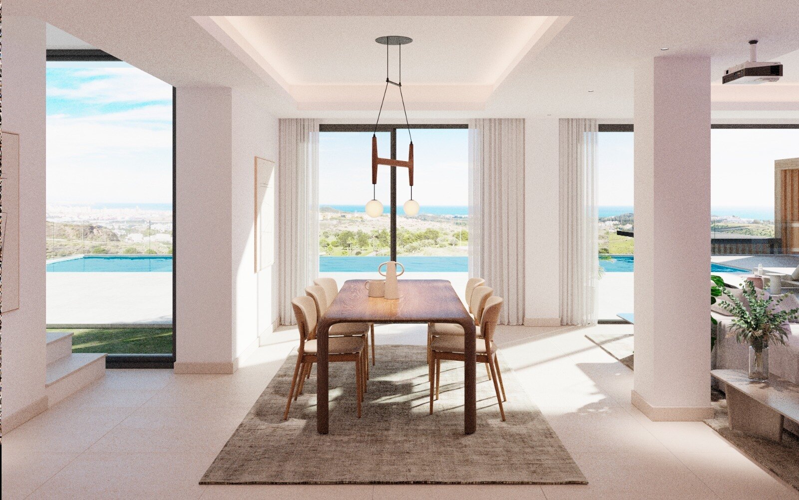 New built villa with panoramic views to the sea in Mijas Golf