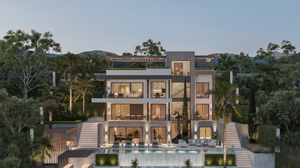 New built villa with panoramic views to the sea in Mijas Golf