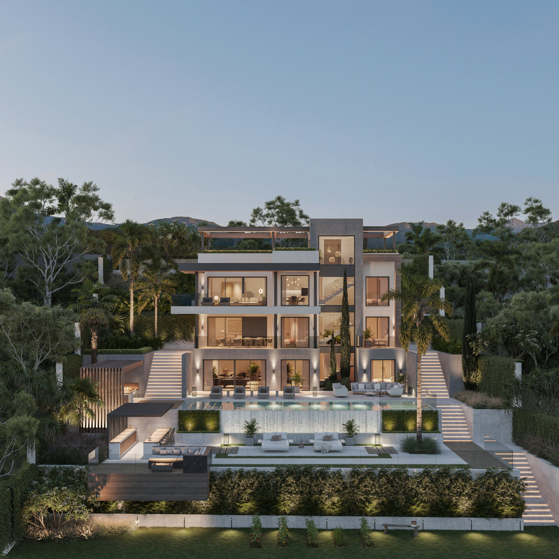 New built villa with panoramic views to the sea in Mijas Golf