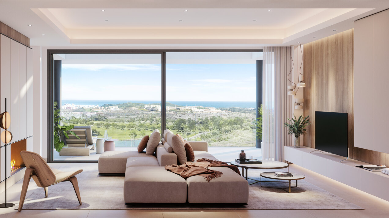 New built villa with panoramic views to the sea in Mijas Golf