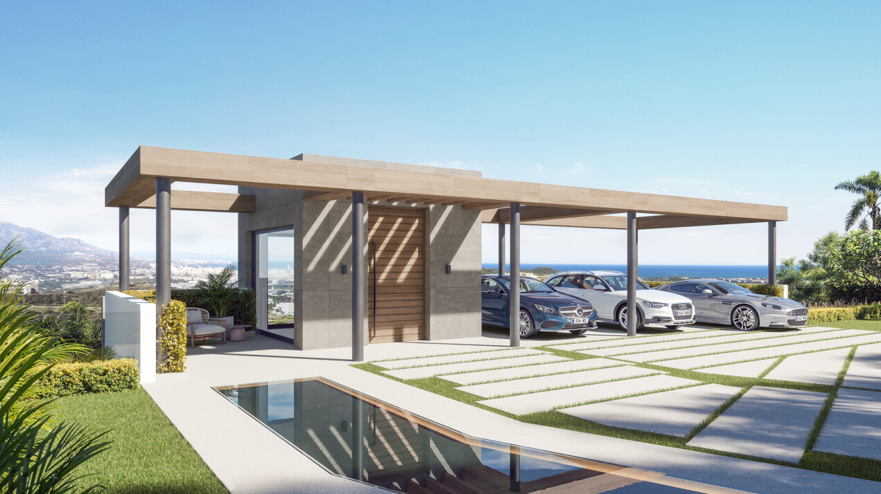 New built villa with panoramic views to the sea in Mijas Golf