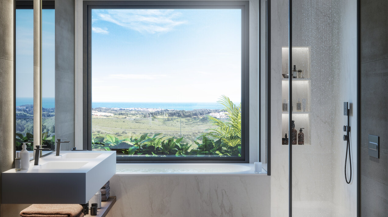 New built villa with panoramic views to the sea in Mijas Golf