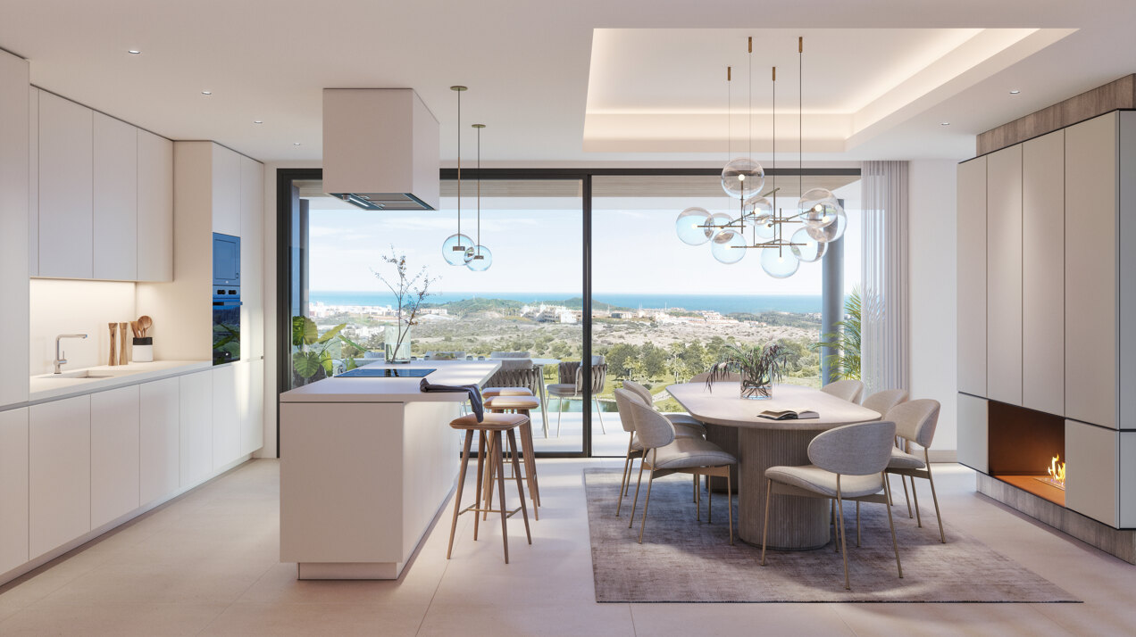 New built villa with panoramic views to the sea in Mijas Golf