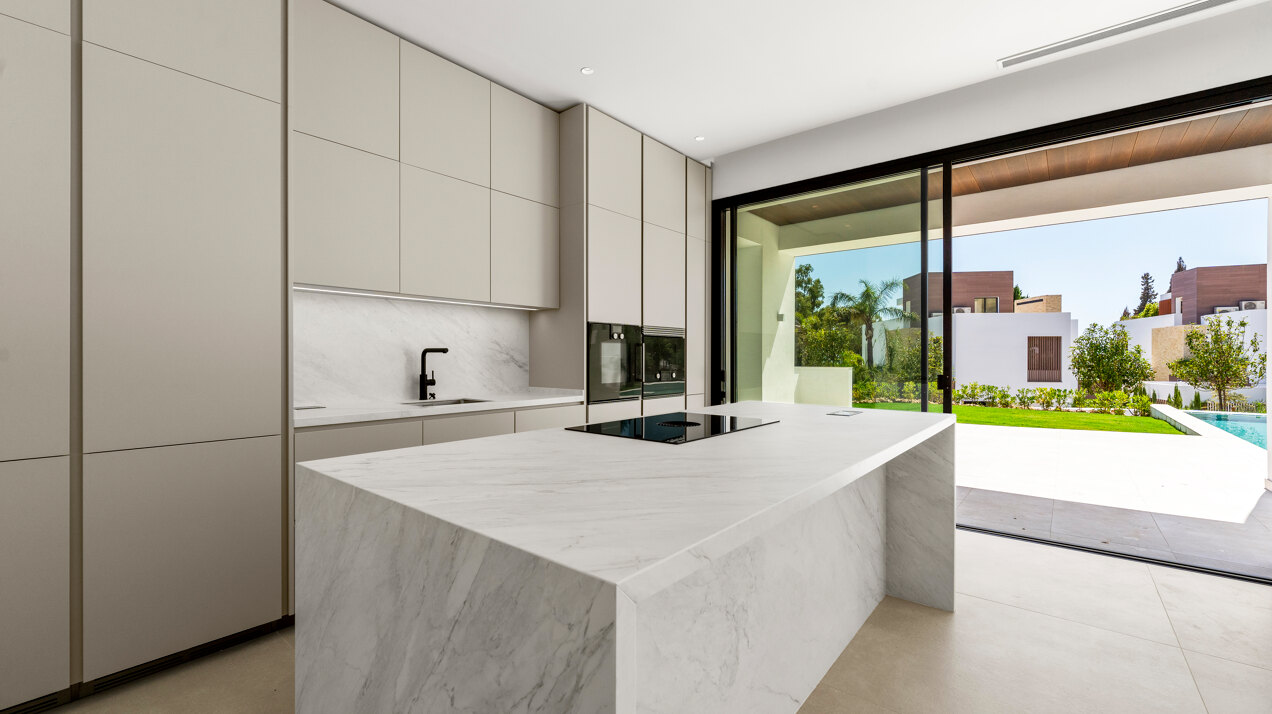 Sleek, chic and modern 4 bedroom villa nestled within prestigious community on Marbella Golden Mile