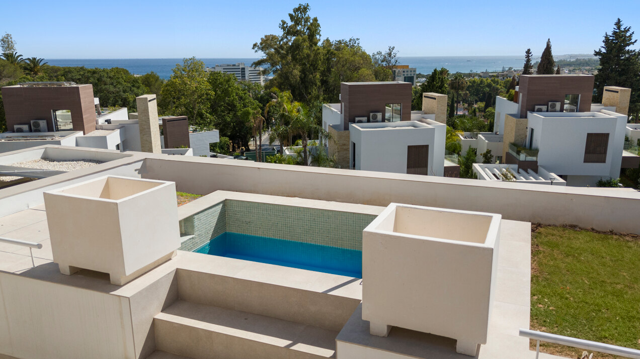 Sleek, chic and modern 4 bedroom villa nestled within prestigious community on Marbella Golden Mile