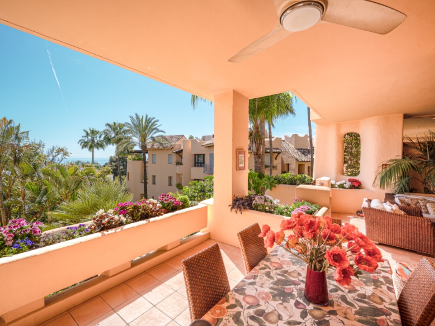 Gloriously sunny & spacious, this 3 bed apartment on the Golden Mile will dazzle and delight