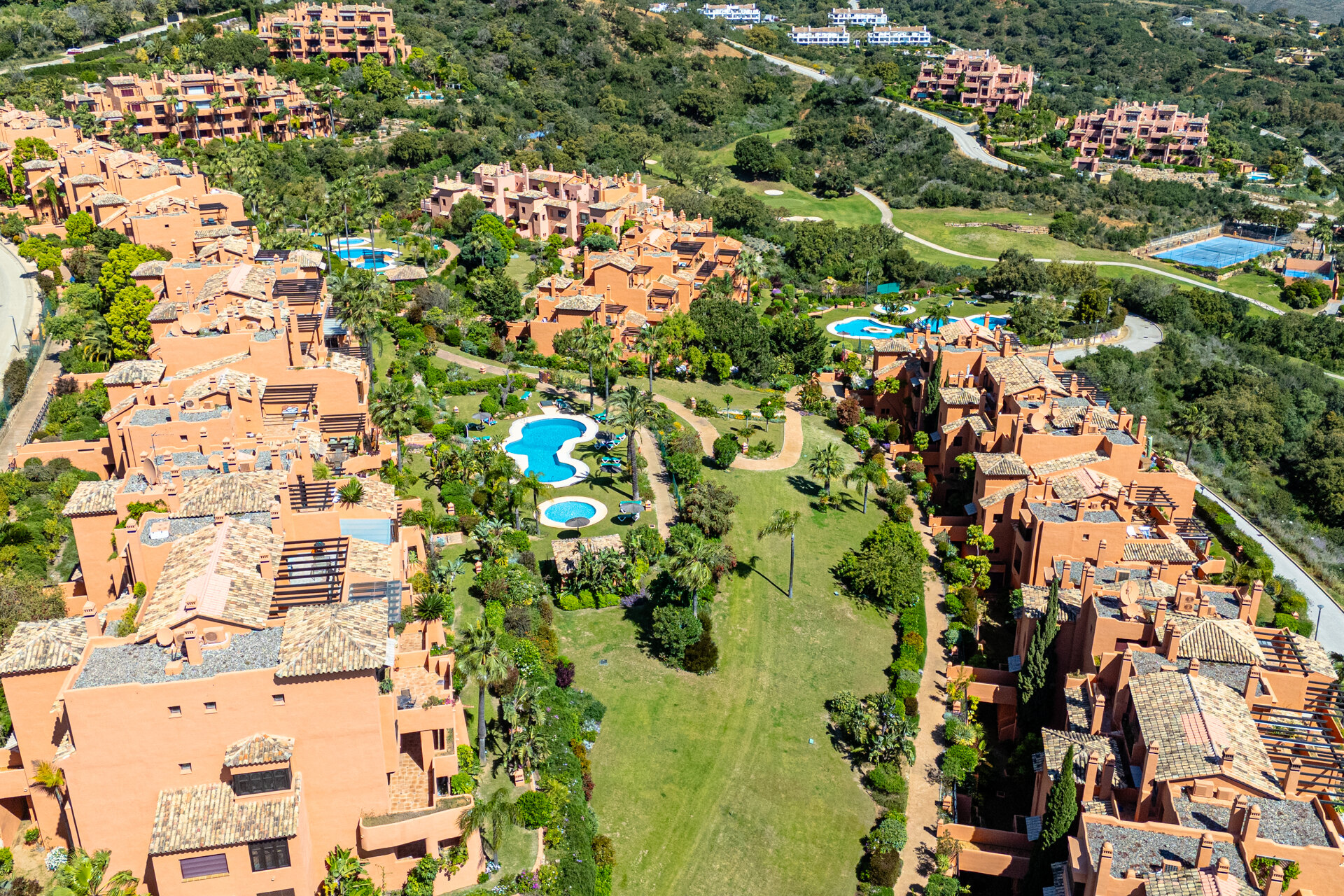 Dazzling 3 bedroom duplex penthouse with panoramic views sits within prestigious golf complex