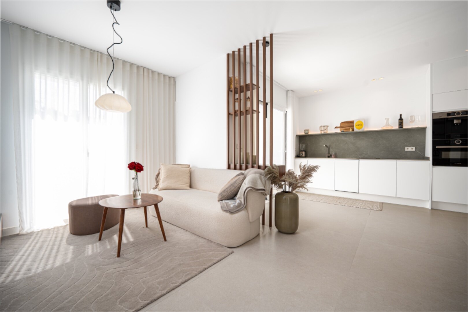 Stunning modern and luxurious apartment overlooks golf course and green valleys in Benahavis