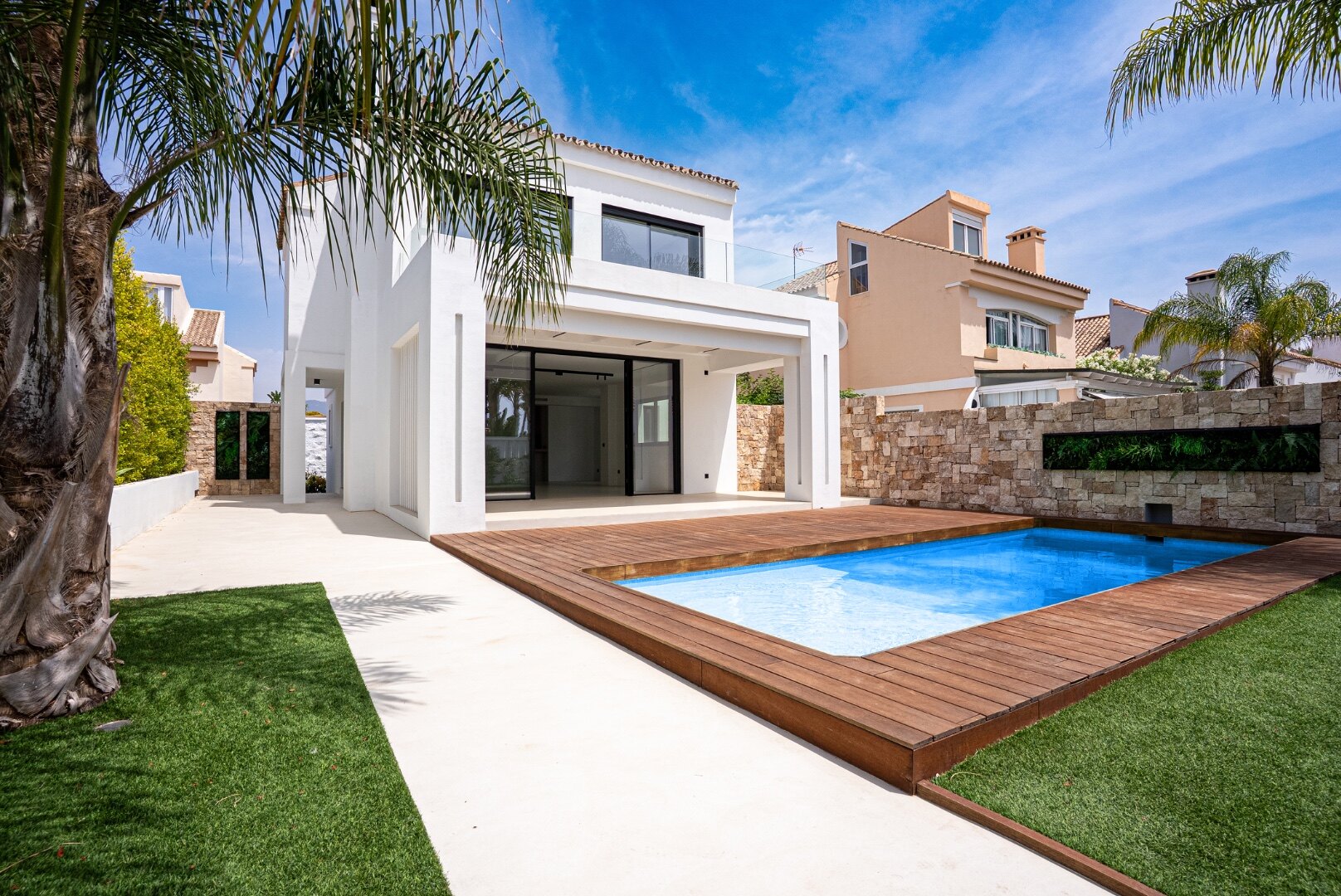 Extraordinary villa just a few steps from the beach, blends Andalucian charm and contemporary design