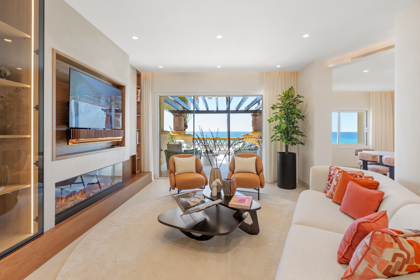 Exquisite beachfront apartment seamlessly blending contemporary design with comfort and luxury