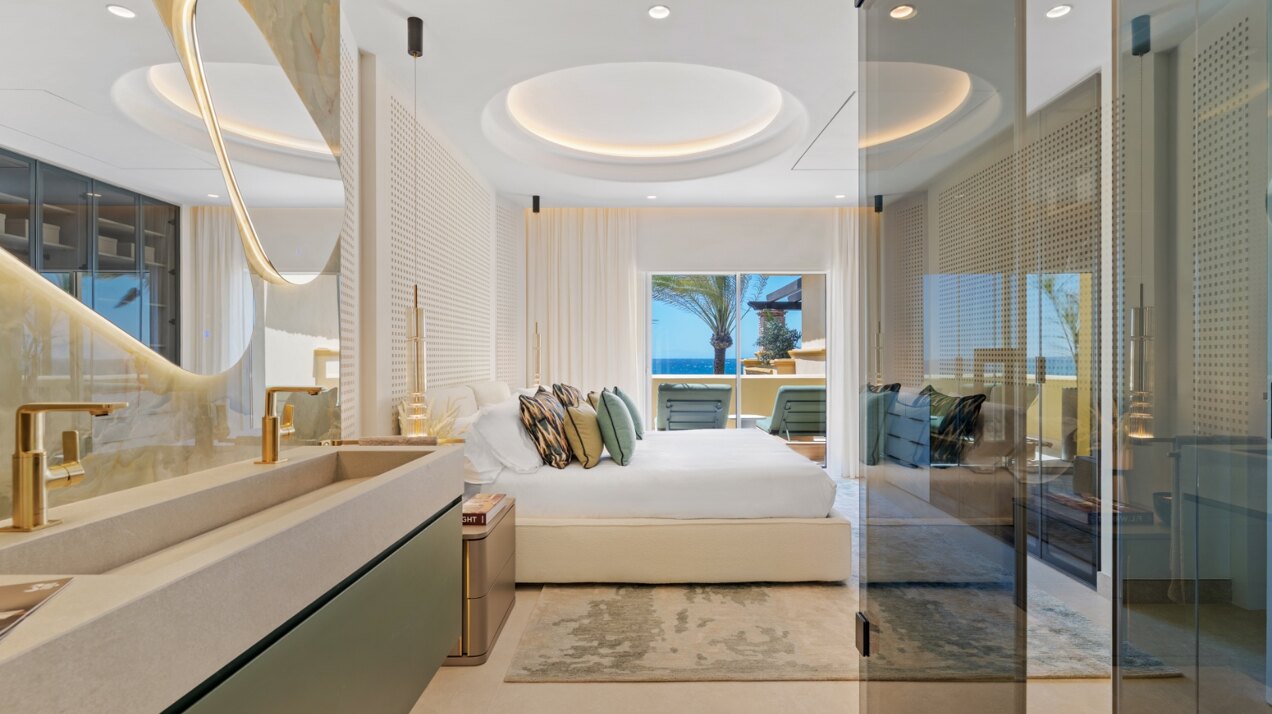 Exquisite beachfront apartment seamlessly blending contemporary design with comfort and luxury