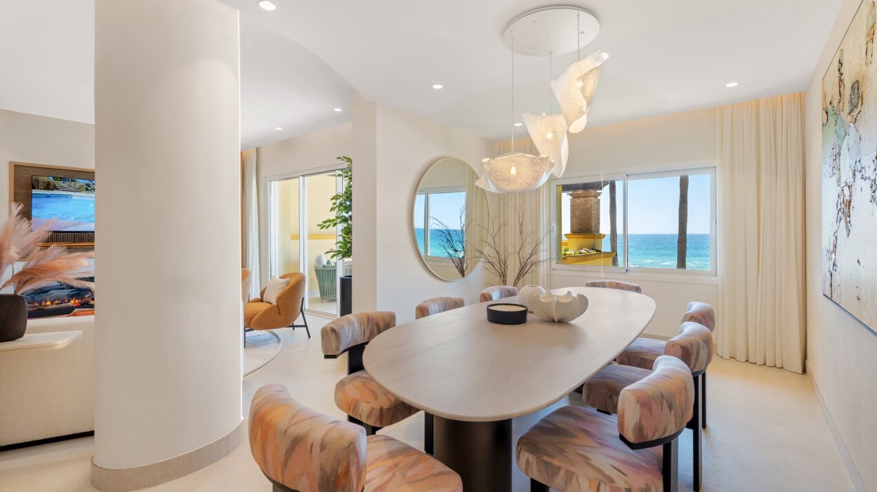 Exquisite beachfront apartment seamlessly blending contemporary design with comfort and luxury