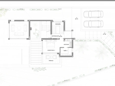 Plot with project and structure in Estepona with sea and golf views