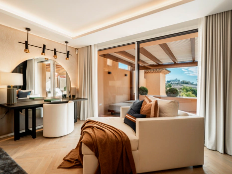 Modern Coastal-Inspired Duplex Penthouse in Gated Community