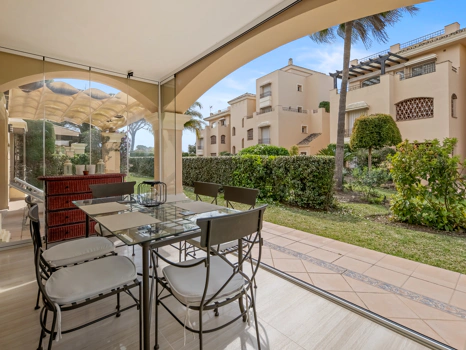 Elegant Ground Floor Apartment with Garden Access in Hacienda Elviria