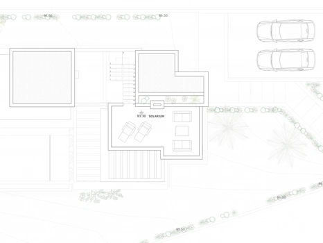 Plot with project and structure in Estepona with sea and golf views
