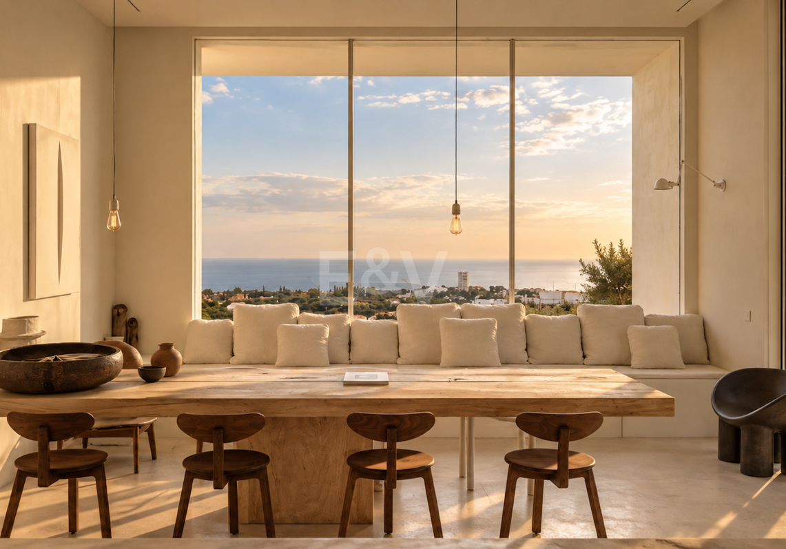 Exceptional Architectural Villa with Panoramic Sea Views in Los Altos de los Monteros, Marbella