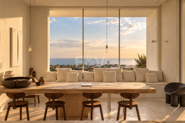 Exceptional Architectural Villa with Panoramic Sea Views in Los Altos de los Monteros, Marbella