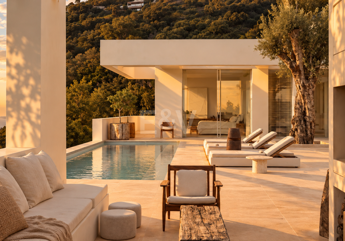 Exceptional Architectural Villa with Panoramic Sea Views in Los Altos de los Monteros, Marbella