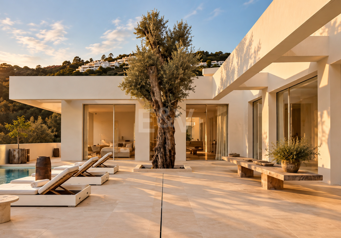 Exceptional Architectural Villa with Panoramic Sea Views in Los Altos de los Monteros, Marbella