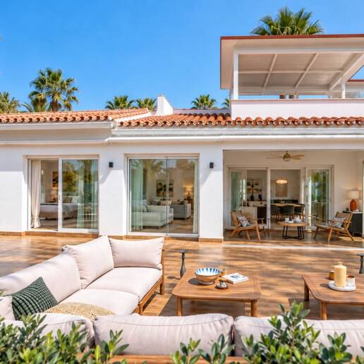 Fullt renoverad lyx Villa Bara 50 meter från stranden i Marbesa, Marbella