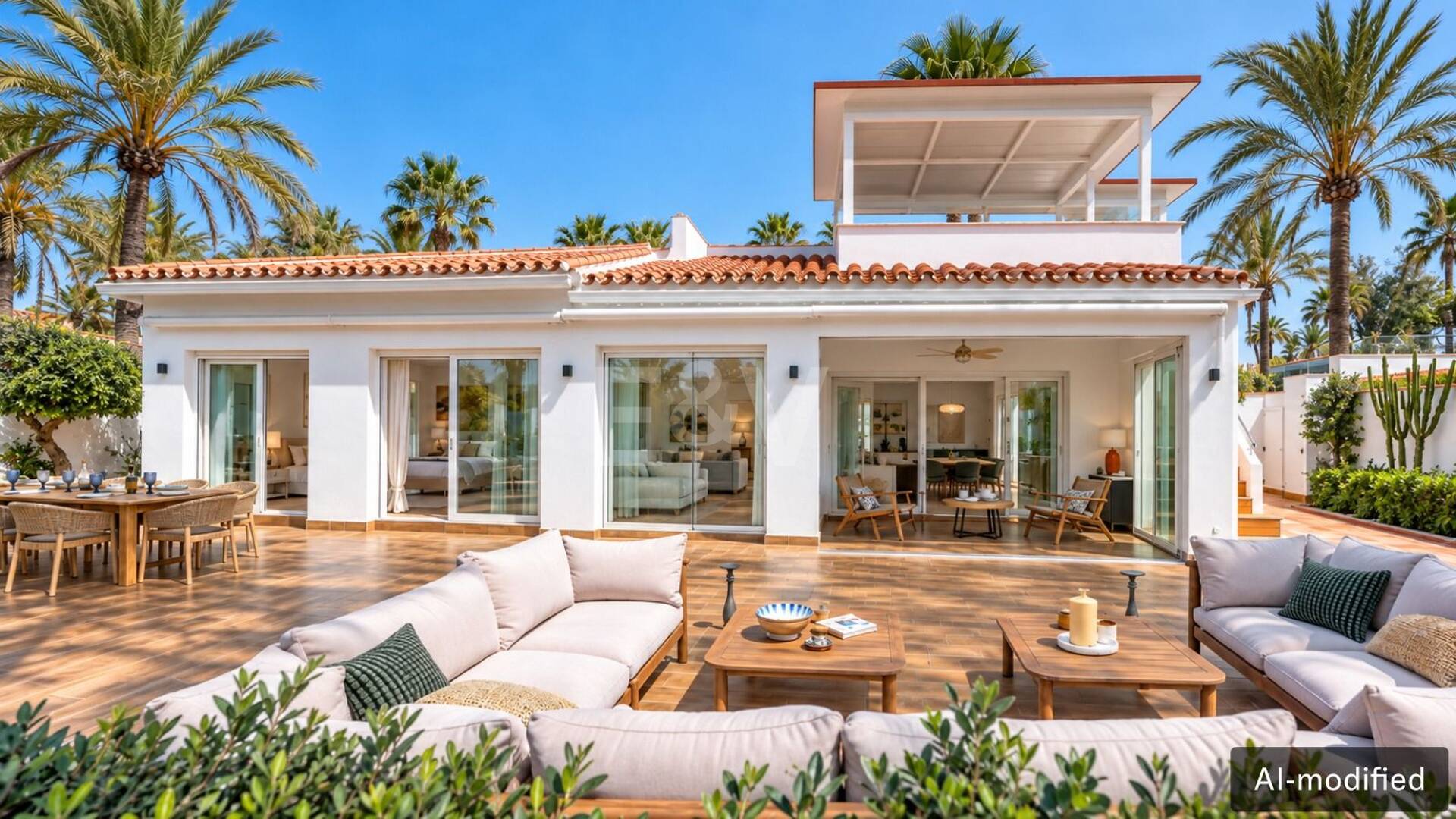 Fullt renoverad lyx Villa Bara 50 meter från stranden i Marbesa, Marbella