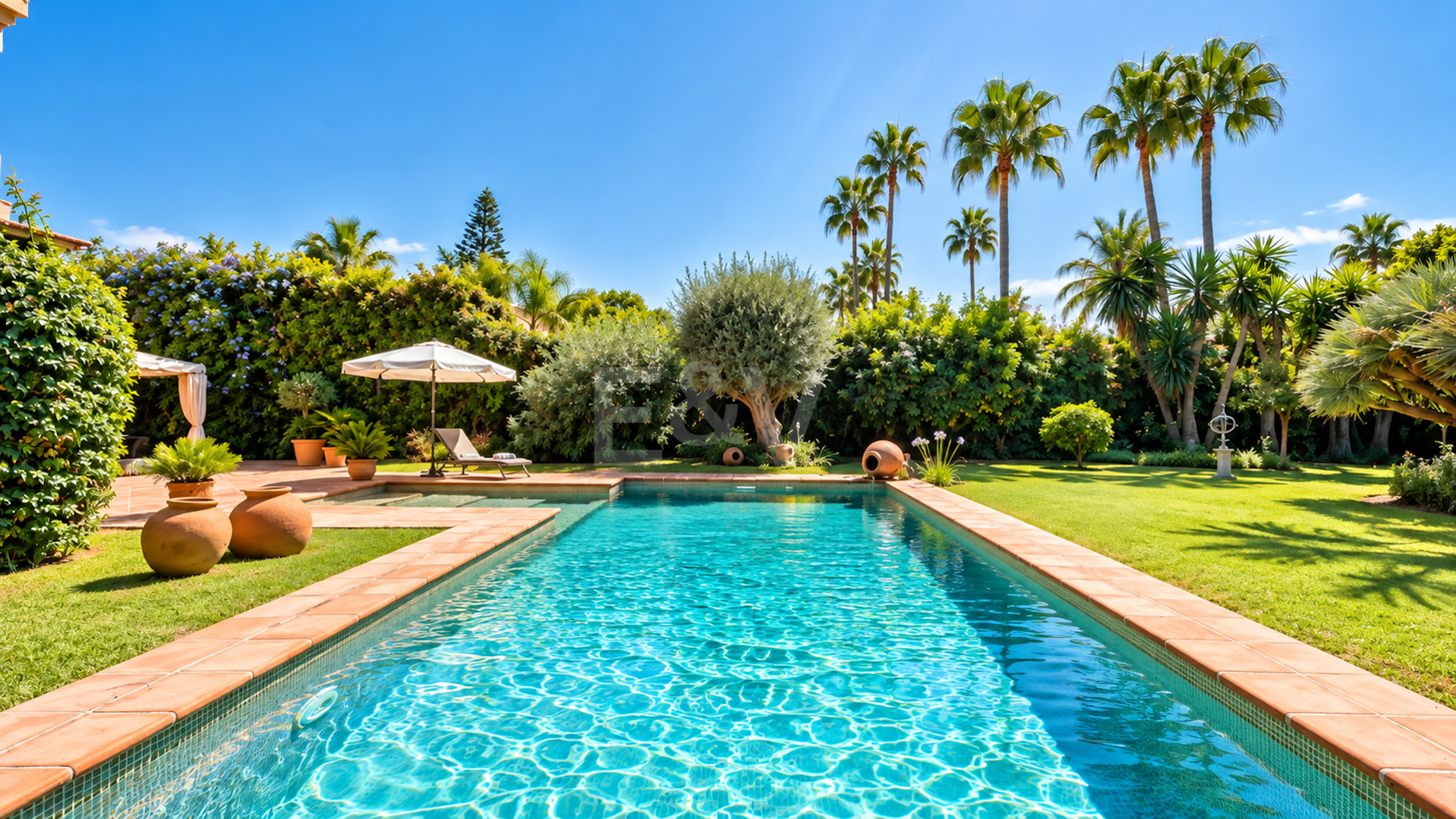 Außergewöhnliche Villa in zweiter Strandreihe in Los Monteros mit Meerblick
