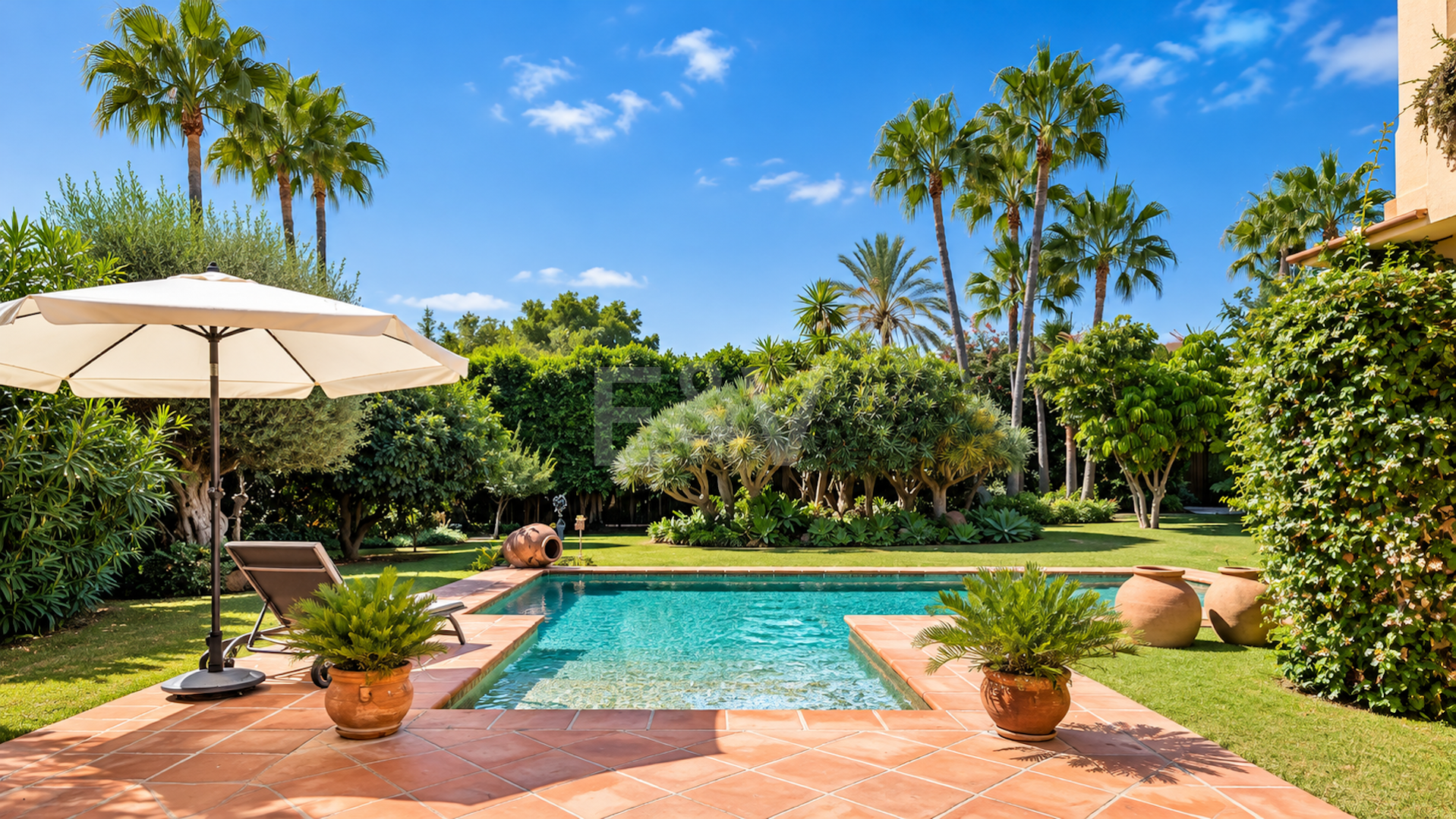 Außergewöhnliche Villa in zweiter Strandreihe in Los Monteros mit Meerblick