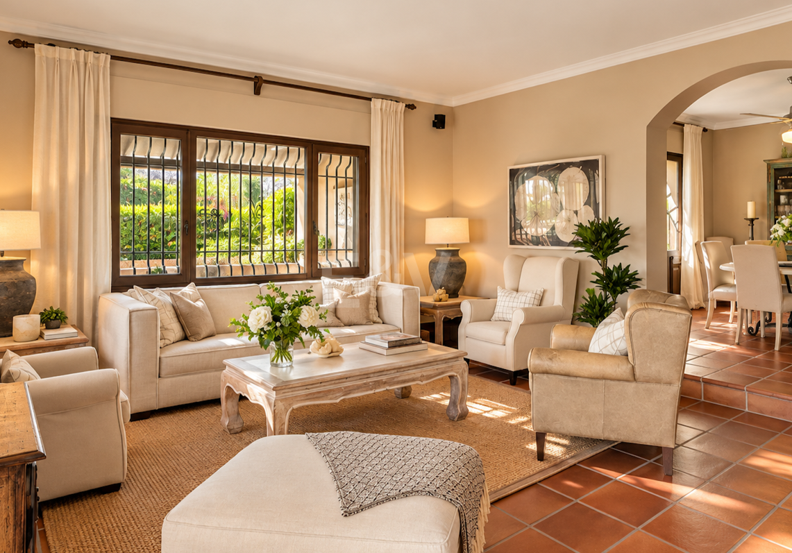 Außergewöhnliche Villa in zweiter Strandreihe in Los Monteros mit Meerblick