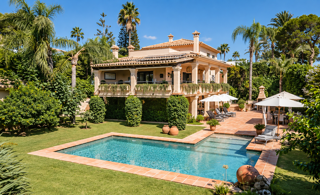 En la prestigiosa urbanización de Los Monteros, a tan solo 100 metros de la playa, se encuentra esta magnífica villa...